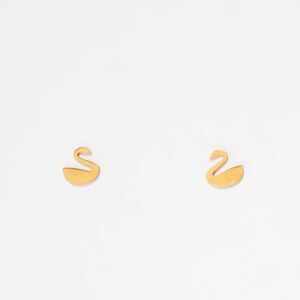 Susan Alexandra Gold Swan Earrings